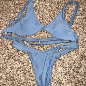 SHEIN Light Blue Bikini Set